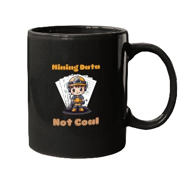 Discover Cute Chibi Coal Miner Data Mining with Papers Illu Mugs
