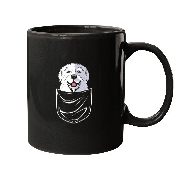 Discover Dog In A Pocket Pet Lover Cute Great Pyrenees Mugs