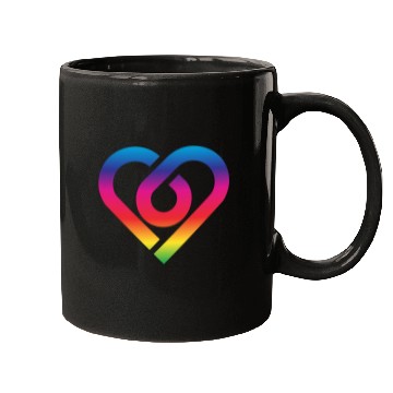 Discover Rainbow Heart Homosexuality LGBT Love Mugs