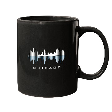 Discover Chicago City Sound Waves Mugs