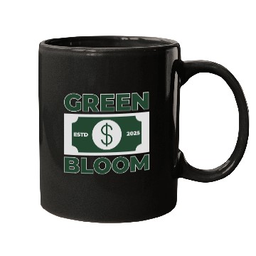Discover Green Bloom Money Rich Mugs