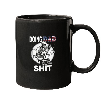 Discover Doing Hot Dad Shit US Vintage Skeleton Mugs