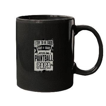 Discover paintball papa, black and grey Mugs