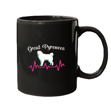 Discover Pet Lover Great Pyrenees Dog Heartbeat Mugs
