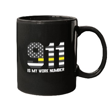 Discover 911 Is My Work Number Dispatcher Funny Dispatch911 Mugs