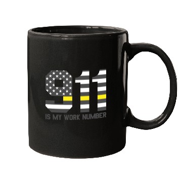 Discover 911 Is My Work Number Dispatcher Funny Dispatch911 Mugs