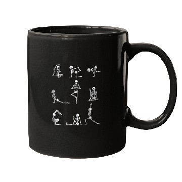 Discover Yoga Skeleton Fan Mugs