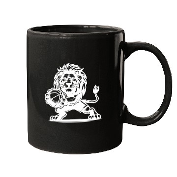 Discover Wild Basketball Lion With Basketball Mugs