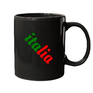 Discover Vibrant Italian Flag Typography Mugs