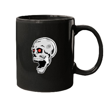 Discover the silver skull looks up Mugs