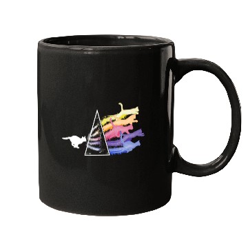 Discover Funny Science Nerd, Geek Cat Physics Rainbow Mugs