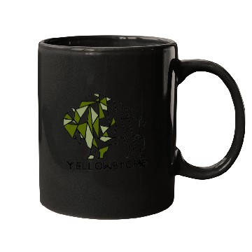 Discover Army Green YStone Bison Design Mugs