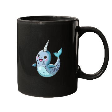 Discover Adorable Narwhal Cartoon Enchantment Mugs