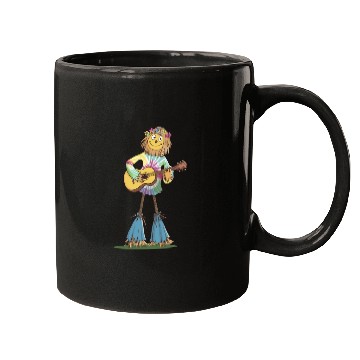 Discover Hippie Scarecrow Playing Guitar Mugs