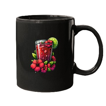 Discover Red Flower Hibiscus Tea Mugs