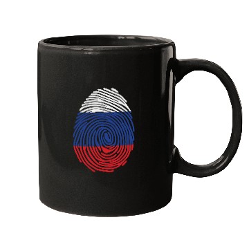 Discover Russian fingerprint flag Mugs