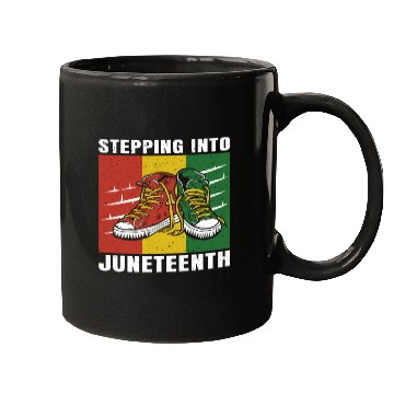 Discover Stepping Into Juneteenth 2024 Afro American Mugs