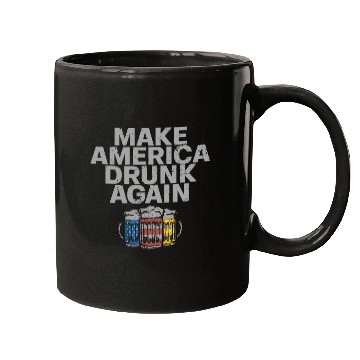 Discover Make America Drunk Again Funny Drinking US Flag Mugs