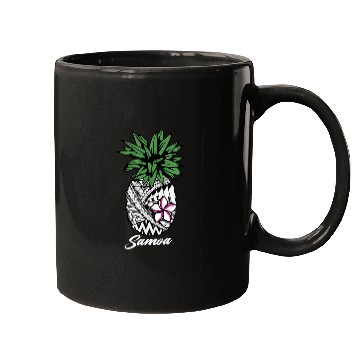 Discover Samoa Mugs Samoan tribal pineapple
