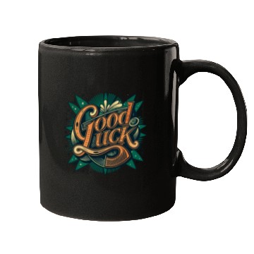 Discover Orange and Green Good luck Graphic Mugs