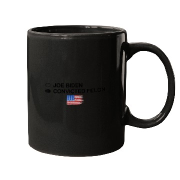 Discover Joe Biden Vs Convicted Felon Funny 2024 Flag Mugs
