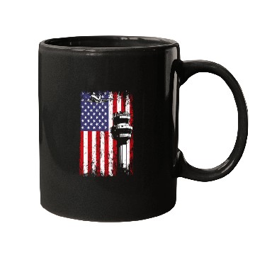 Discover American Flag US, air traffic controller Mugs