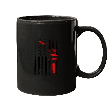 Discover American Flag US, air traffic controller Mugs