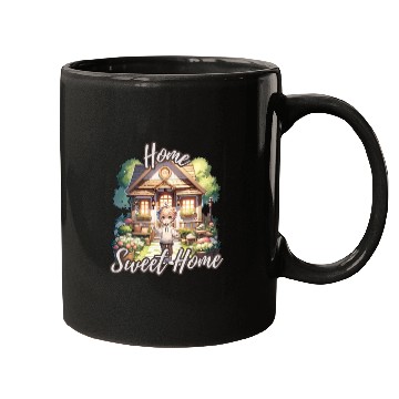 Discover Home Sweet Home House Cabinand Person Waving 1 Mugs