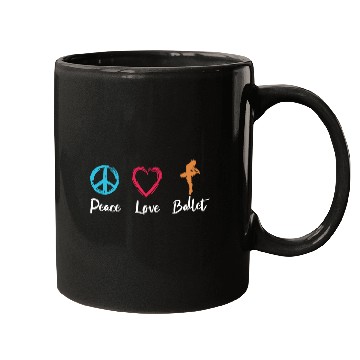 Discover Peace Love Ballet Mugs
