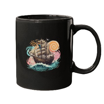 Discover Pirate paradise Mugs design.