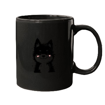 Discover Smiling Black and White Dog Mugs