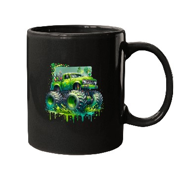 Discover Monster Truck Shamrock Mugs