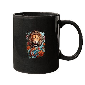 Discover Floral Lion Mugs