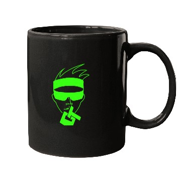 Discover Green neon face GT Mugs
