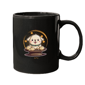 Discover Dog serving dumpling Mugs