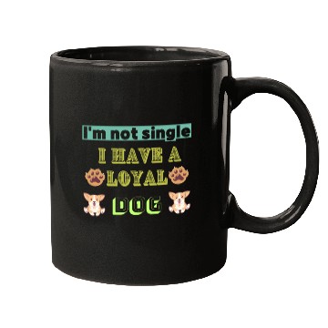 Discover Womens I'm Not Single I have a Dog V-Neck Mugs.