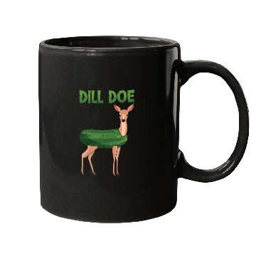 Discover Dill Doe Funny Deer Pickle Pun Humor Mugs
