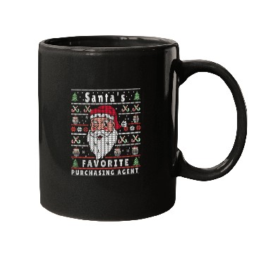 Discover Santas XMAS Ugly Christmas Purchasing-Agent Mugs