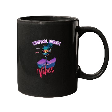Discover Tropical Sunset Vibes Mugs