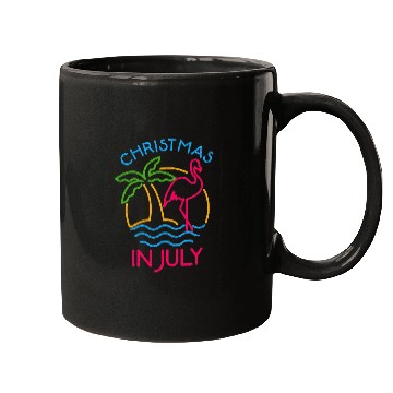 Discover Christmas In July Pink Flamingo Mugs