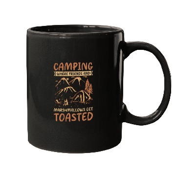Discover Camping Where Friends and Marshmallows Get Toasted Mugs