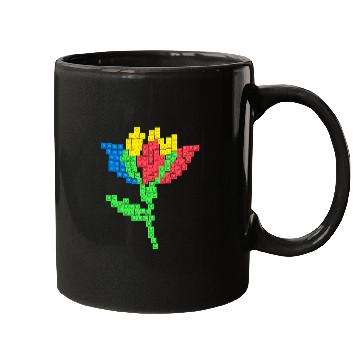 Discover Master Builder Building Blocks Brick Flower Mugs