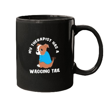 Discover My Therapist Has A Wagging Tail Cute Therapy Dog Mugs