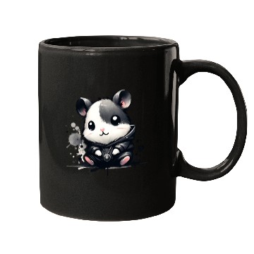 Discover Charcoal Hip Hop Hamster Mugs
