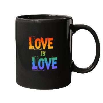 Discover love is love letter rainbow colored Mugs