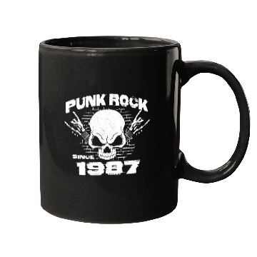 Discover Punk Rock Since 1987 - Skull Rock Hands 37th Mugs