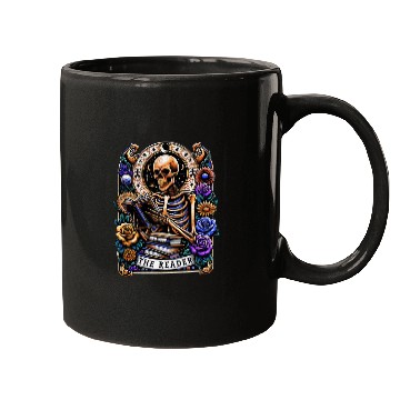 Discover The Reader Tarot Card Halloween Reading Skeleton Mugs