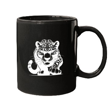 Discover Elegant Wild Leopard On The Hunt Mugs