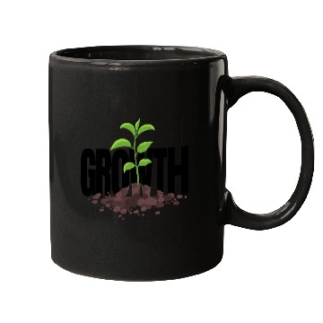 Discover Growth Typography Design Mugs