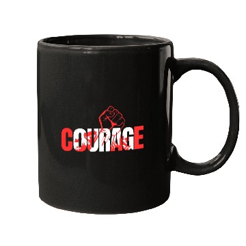 Discover Courage-Typography Design Mugs
